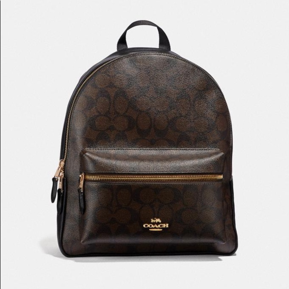 Medium Charlie backpack in signature canvas